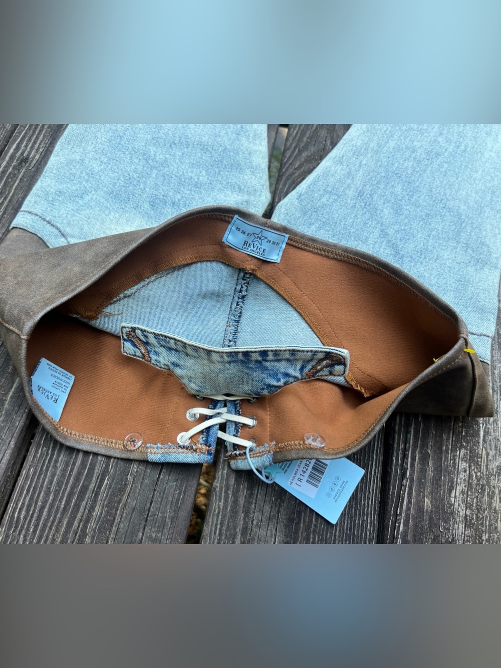 Revice Women’s Headliner Jolene Low-rise Lace-Up Front Jeans, Sexy Western|Sz:28 - Picture 7 of 16